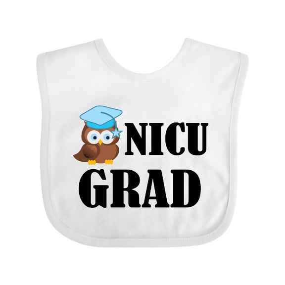 Inktastic Nicu Grad Baby Boy Owl Boys Baby Bib