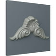 thumbnail image 5 of Ekena Millwork 9"W x 4 3/4"H x 1 1/8"P Bordeaux Shell Center with Scrolls Onlay, 5 of 6