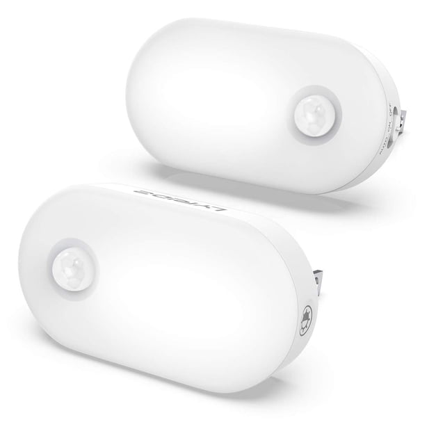 Luz Nocturna Enchufable Lyridz Blanca con Sensor de Movimiento y Brillo Ajustable