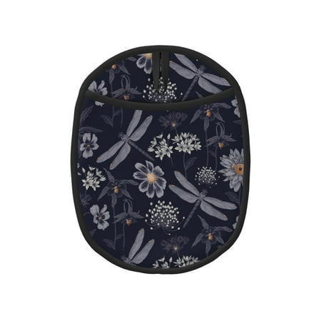 

Wildflowers And Dragonflies Pot Holders for Kitchen - Heat Resistant Oven Mitts Hot Pads with Pocket Non Slip Silicone Pot Holders Cuteness Hanging Loop Potholders for Kitchen Baking