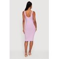 thumbnail image 3 of Women's Rib Knit Notch Neck Tank Midi Dress, 3 of 3