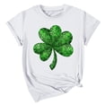 thumbnail image 5 of Summer Tops for Women 2025 St Patrick's Day Round Neck Graphic Tee Shirts Funny Printed Short Sleeve Tshirts, 5 of 5