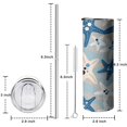 thumbnail image 5 of Starfish Travel Coffee Mug with Lid Straw Stainless Steel Travel Cups for Spring Summer, 5 of 7