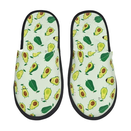 Balery Cartoon Fruit Slient Indoor Furry Fleece Comfort House Shoes Soft Non-Slip Home Shoes Cotton slippers House Slippers-- Large
