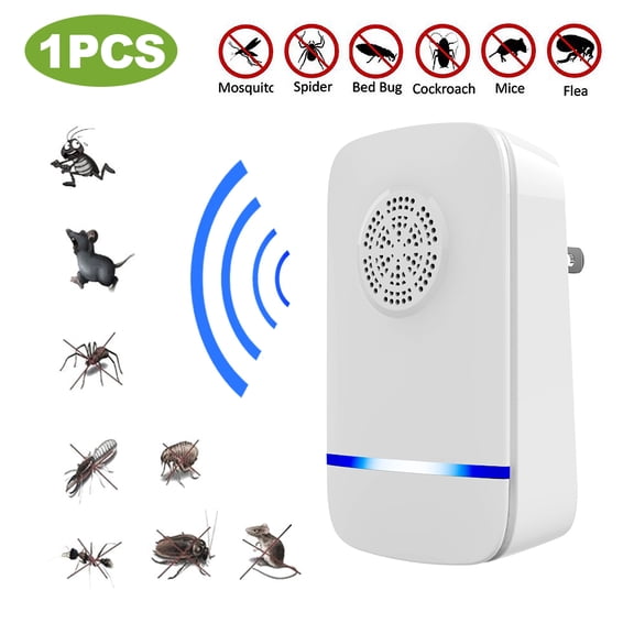 Ultrasonic Pest Repeller Electronic Plug in Indoor Pest Repellent, Pest Control for Home, Office, Warehouse, Hotel,1Pack