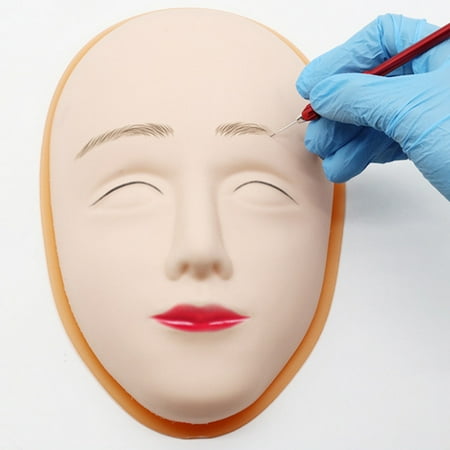 

YANXIAO Eyebrow Head Face Skin Tattoo Practice Human 3D Microblading Permanent Tattoo P Yellow 2023 As Shown - Surprised Gift