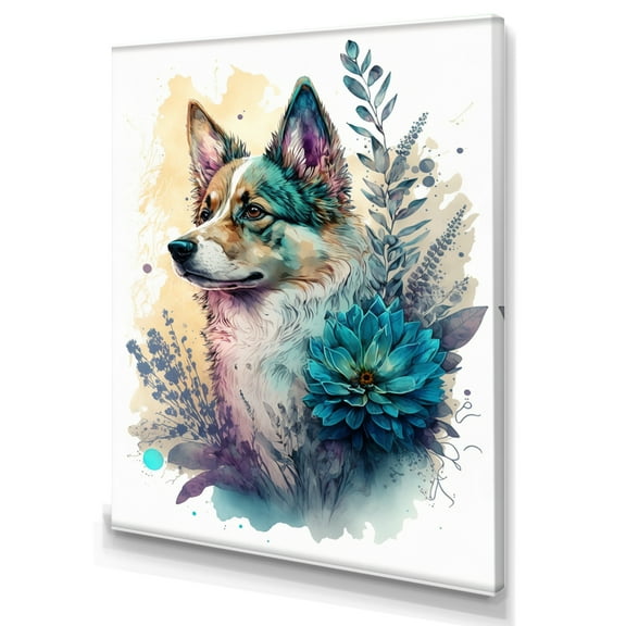 Designart Cute Siberian Floral Art III Canvas Wall Art