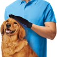 thumbnail image 2 of Brush Glove For Animals - Fur care Dog Cat Pets Left blue, 2 of 5
