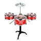 thumbnail image 3 of Juego de batería de jazz para niños, simulación de instrumentos para niños pequeños, juguete musical de desarrollo Rojo, 3 of 9