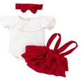 thumbnail image 1 of Bébé Fille Robe Volant Manches Volant Jupe Velours, 1 of 6