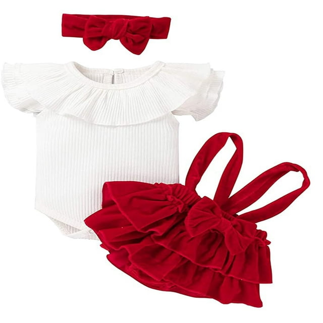 Bébé Fille Robe Volant Manches Volant Jupe Velours