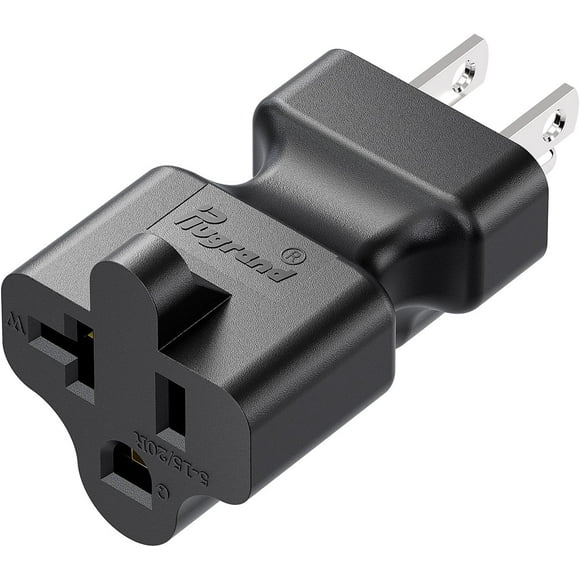 Lunfar 1 pcs Household AC Plug to 20 Amp T Blade Power Adapter,15 Amp to 20 Amp Plug Adapter Converter Nema 5-15P to 5-15R/5-20R 20 Amp Comb AC Adapter