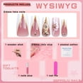 thumbnail image 2 of Uñas postizas adhesivas QQPPOLIU 24 piezas French Nude con pedrería, 2 of 7