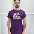 thumbnail image 3 of Tee Hunt Smiling Dogs' Selfie T-Shirt Funny Animal Dog Lover Cute Puppies Men's Tee, Purple, Small, 3 of 5