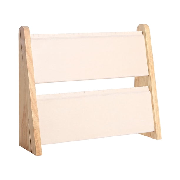 Expositor de collares de 2 capas, decorativo, para uso doméstico, para tocador y cadena Beige