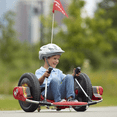 thumbnail image 2 of iYofe 12V Kids Electric Go Kart for Ages 6+, Battery Powered 360° Drift Cart with 16" Big Wheels, Dual Handle Control, Max Speed up to 4.66 MPH, Red, 2 of 9