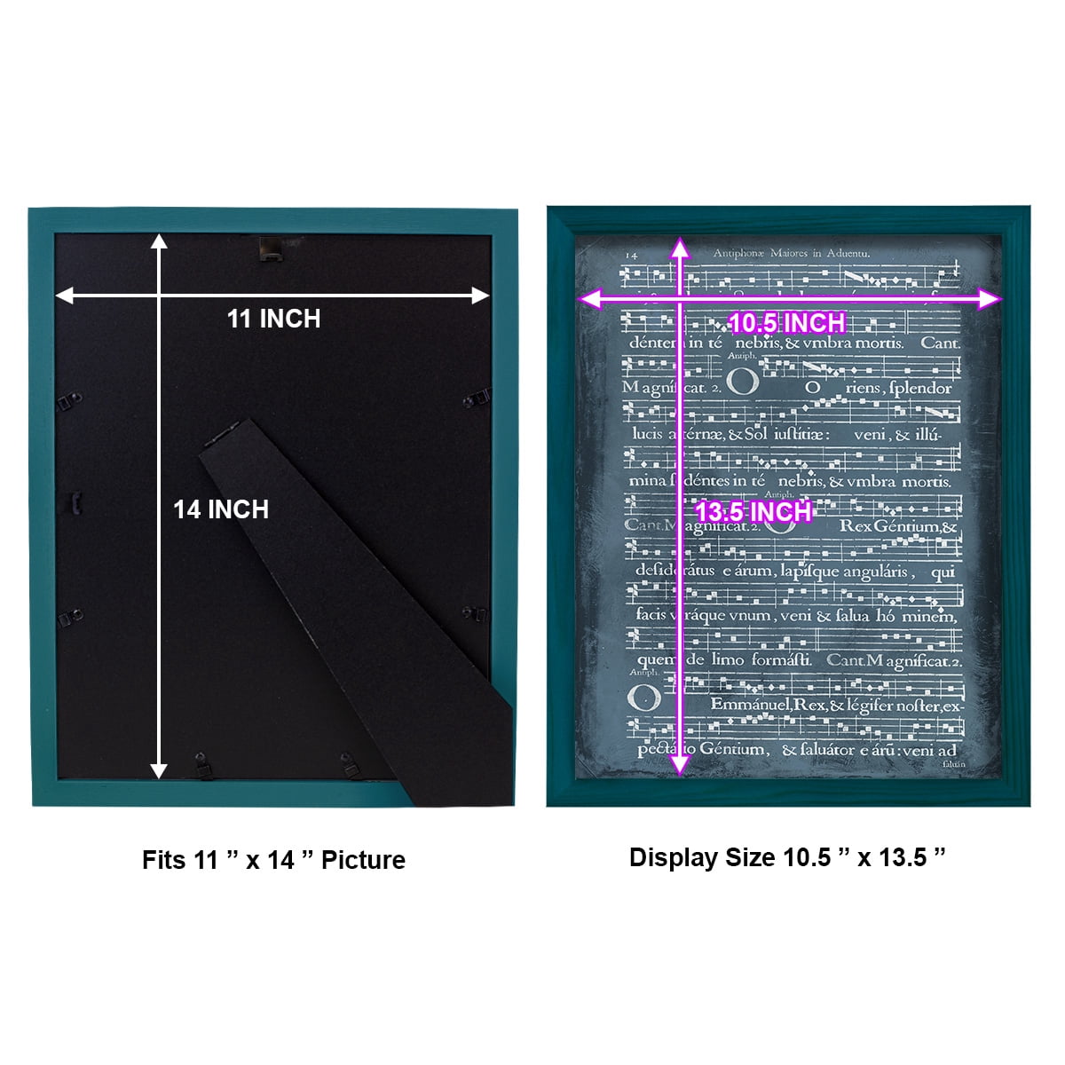 Graphic Songbook IV -Framed Print w/glass-Ocean Blue