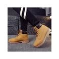 thumbnail image 3 of Botines de invierno con forro de felpa para hombre y mujer, botas de combate de media pantorrilla, cómodos, antideslizantes, cálidos, ligeros y con suela dentada., 3 of 5