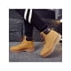 thumbnail image 3 of Botines de invierno con forro de felpa para hombre y mujer, botas de combate de media pantorrilla, cómodos, antideslizantes, cálidos, ligeros y con suela dentada., 3 of 5
