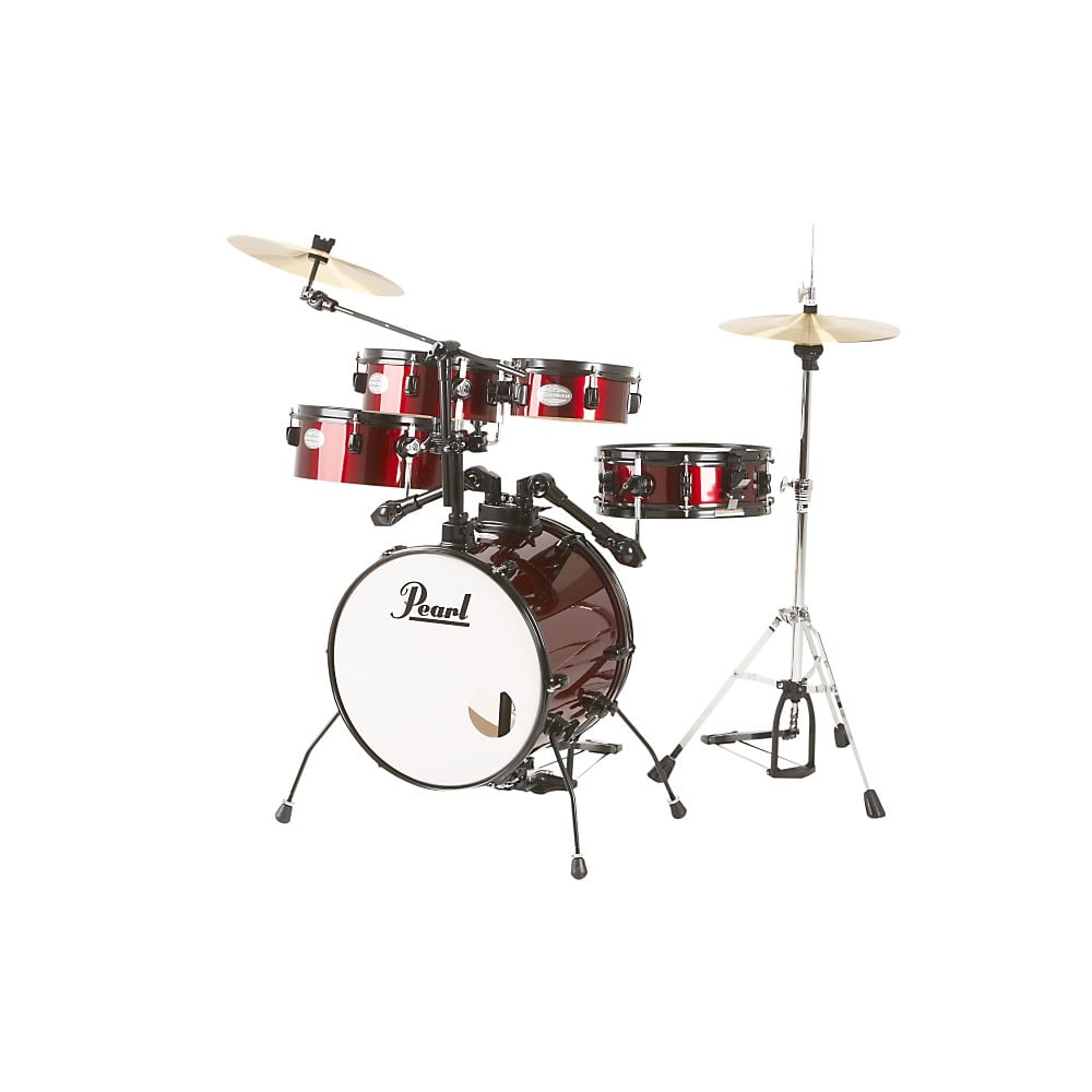 Pearl Rhythm Traveler Drum Set With Cymbals Hardware Red Wine Walmart Com Walmart Com