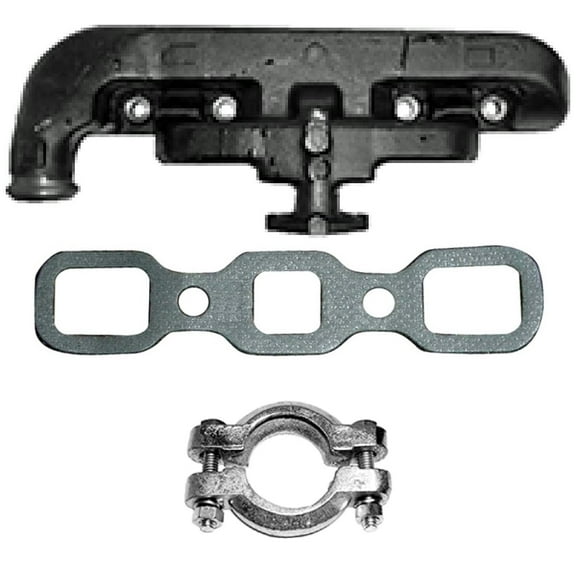 181461M91 Manifold w/ Gasket & Clamp Kit Fits Massey Ferguson TE20 TO20 TO30