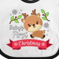 thumbnail image 4 of Inktastic Baby's First Christmas Cute Reindeer Boys or Girls Baby Bib, 4 of 4