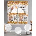 thumbnail image 2 of Orange Fall Swag Curtains for Living Room/Bedroom Windows, Thanksgiving Gnomes Maple Leaf Sunflower Kitchen Curtains and Valances Set 36 Inch Length, Light Filtering Swags Valance Curtain Panels, 2 of 5