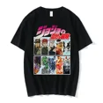 thumbnail image 1 of T-Shirt Graphique Aventure Bizarre Anime Jojo pour Hommes Femmes Mode Manches Courtes Hauts Décontractés Coton Oversize Mode Urbaine, 1 of 5