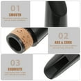 thumbnail image 3 of RENACLIPY Sturdy Black Plastic Clarinet Mouthpiece Replacement for Wind Instruments, 3 of 8