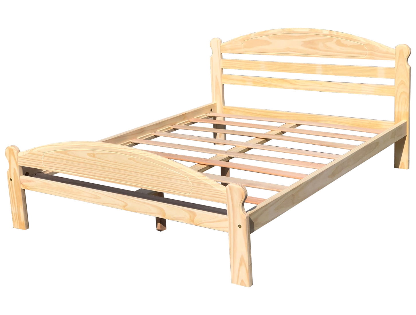 Arizona Full-XL Bed Solid Pine Wooden Bed Unfinished with Suitable for