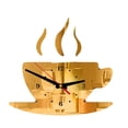 thumbnail image 1 of Reloj Café forma removible Diy acrílico 3D Espejo Pared Pegatina Reloj Decorativo AHeartcove SZ221208-0071JD, 1 of 3
