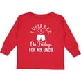 thumbnail image 3 of Inktastic I Wear Red for My Uncle Military Friday Boys or Girls Long Sleeve Toddler T-Shirt, 3 of 5