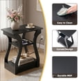 thumbnail image 2 of CONCETTA 3-Tier End Table Set of 2 with Charging Station, Slim Side Table with USB Ports & Outlets, Modern Nightstand for Small Spaces, Living Room, Bedroom, Black, 2 of 9