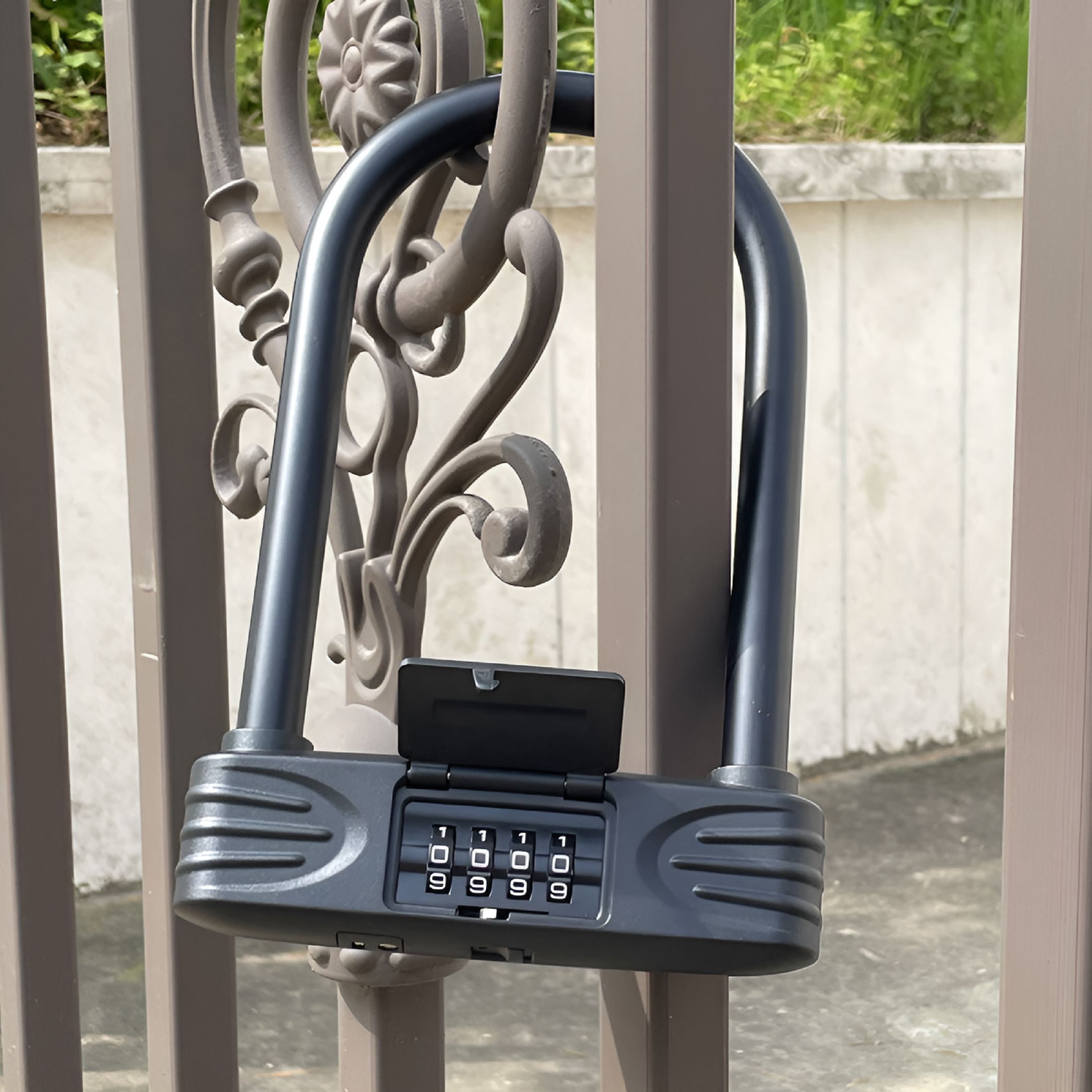 ZHZFKQ 2026 New U Shaped Bike Lock, 4 Digit Code Bike Lock, Resettable Combination Anti Theft Lock for Bike/Scooter/Motorcycle/Bicycle/Door for Commuting, Parking, Outdoor, School, Office