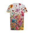 thumbnail image 2 of Tops de Algodón para Mujeres Manga Corta de Ajuste Suelto Impreso, Casual Cuello Redondo Blusa de Moda, 2 of 6