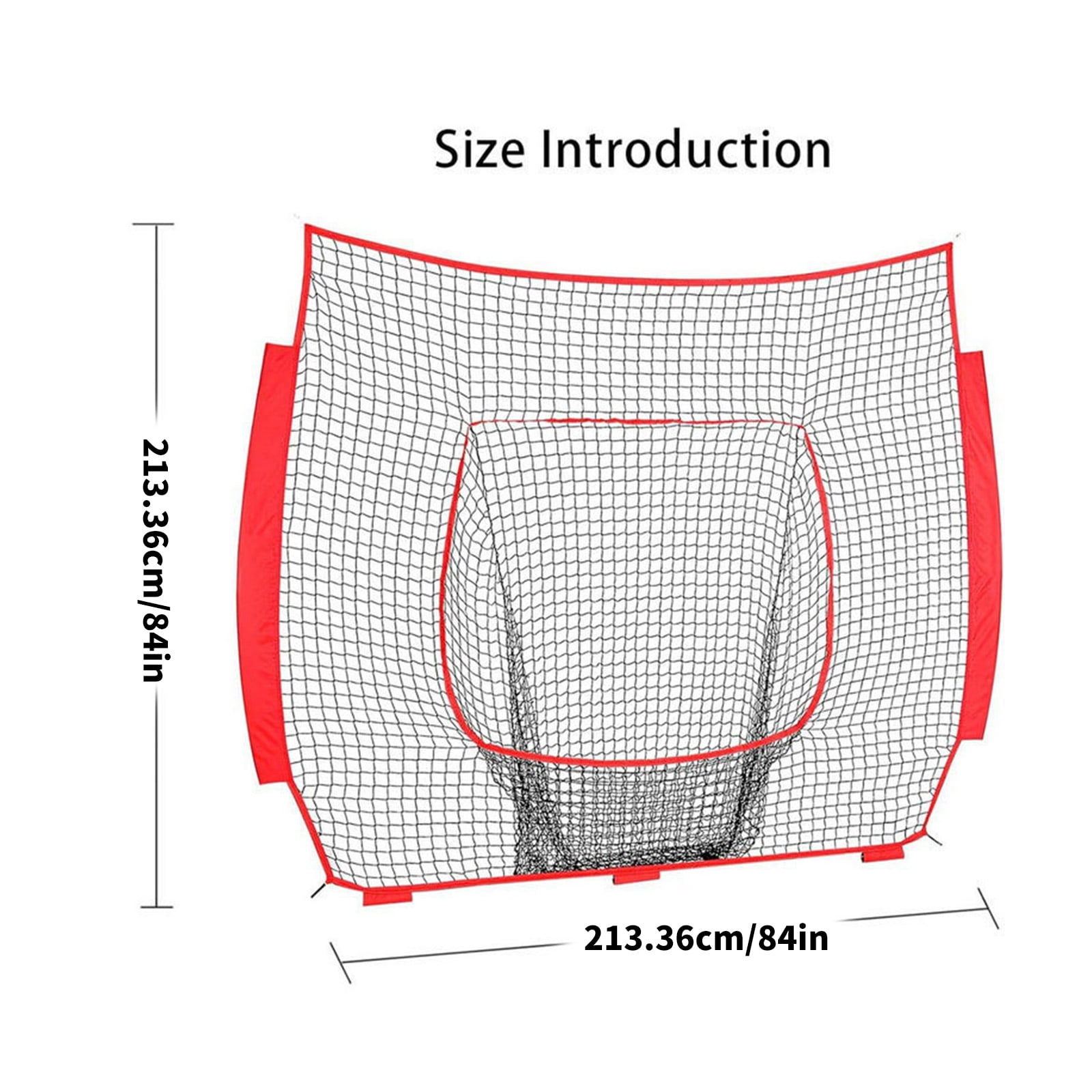 7x7ft Baseball Softball Practice Net Nylon Heavy Duty Netting Rebounds Training Baffle Net for Indoor Outdoor Use