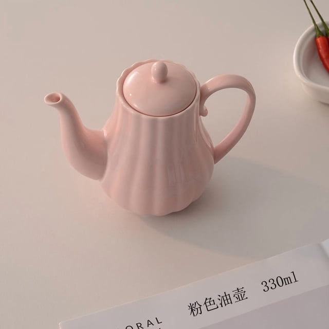 Botella de aceite de cerámica con tapa - Elegante dispensador de condimentos de cocina de 330 ml