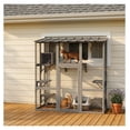 thumbnail image 2 of Catio Outdoor Cat Enclosure, Window Box Cat House with Bridge, Gray - Secure Wooden Catio for Indoor/Outdoor Use, 2 of 9