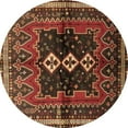 thumbnail image 1 of Ahgly Company Indoor Round Persian Brown Traditional Area Rugs, 4' Round, 1 of 4