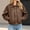 coffee, variant on Womens Jackets Faux Leather Zip Up Long Sleeve with Pockets for Trendy Street Style