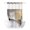 Black White Gold, variant on No Hook Shower Curtain with Snap in Liner,Abstract Gold Brown Artwork Waterproof Bath Curtain with See Through Top Window,Retro Art Shower Curtains for Bathroom Decor,36x72in