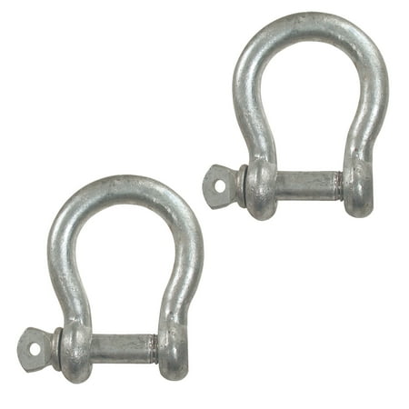 

Wideskall 3/8 inch Galvanized D Ring Bow Shackle with Screw Pin Pack of 2