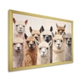 thumbnail image 4 of Designart "Curious Alpacas Collage In Beige And Grey I" Alpacas Picture Framed Wall Art Prints, 4 of 5