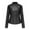 Black coat for women, variant on Usmixi 2023 Leather Jacket for Women Winter Faux Leather Jacket for Women Stand Collar Open Front Trendy Bomber Jacket Fall Long Sleeve Lightweight Solid PU Cropped Coat with Pocket Weekly