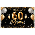 thumbnail image 4 of LUUFILx 60th Birthday Backdrop Banner Party Decoration Cheers to 60 Years Background Decorations Celebration Event Supplies Photography Props, 4 of 9
