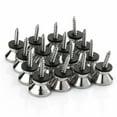thumbnail image 2 of 1 Set Silver Guitar Bass Chrome Metal End Pin Strap Buttons Cushion Screws, 2 of 5