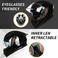 thumbnail image 2 of ILM Motorcycle Helmet Full Face with Pinlock Compatible Clear&Tinted Visors and Fins Street Bike Motocross Casco DOT(Gloss Black, X-Large), 2 of 7