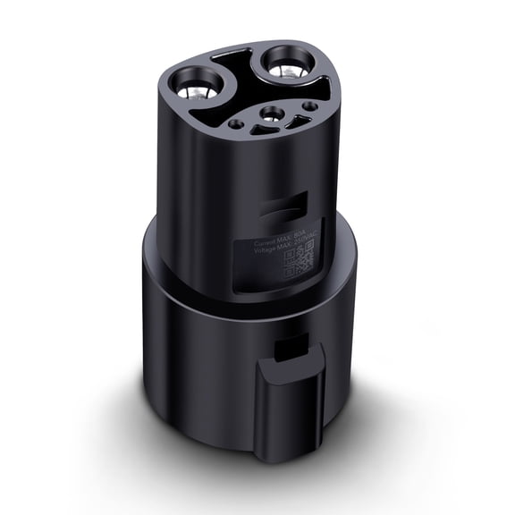 Lectron J1772 to Tesla Adapter 80 Amp (240V) - Compatible with Tesla Model S/3/X/Y/Cybertruck and All Electric Vehicles in the NACS Alliance (Black)