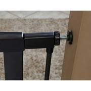 MidWest Homes for Pets 39’’ Walk-Through Dog Gate, Steel/Graphite 29W, expand to 38 w/extensions