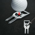 thumbnail image 3 of Cheers.US Golf Divot Repair Tool Golf Pitch Mark Convenient Practical Metal Small Divot Fork Repair Tool Portable Golf Pitchfork, 3 of 7
